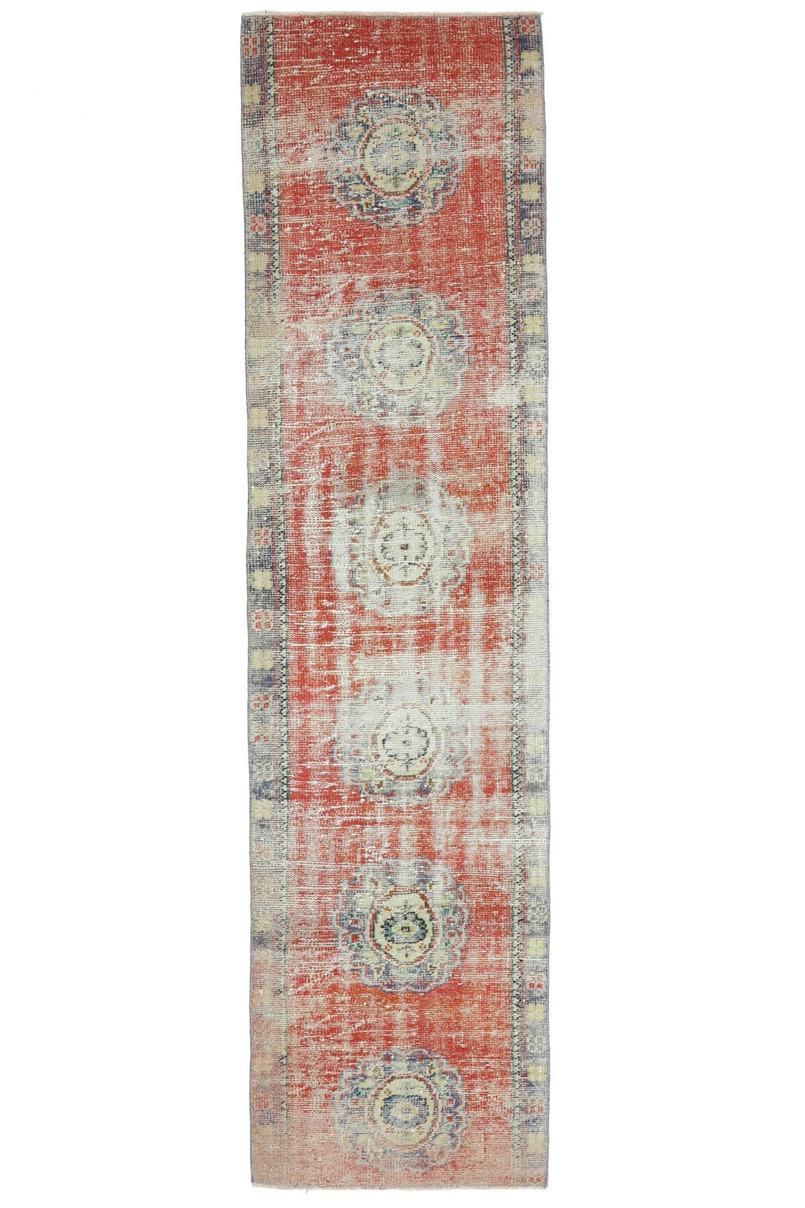 El yapımı vintage yolluk 74x279 cm oryantal desenli yün - farklı açıdan görünüm