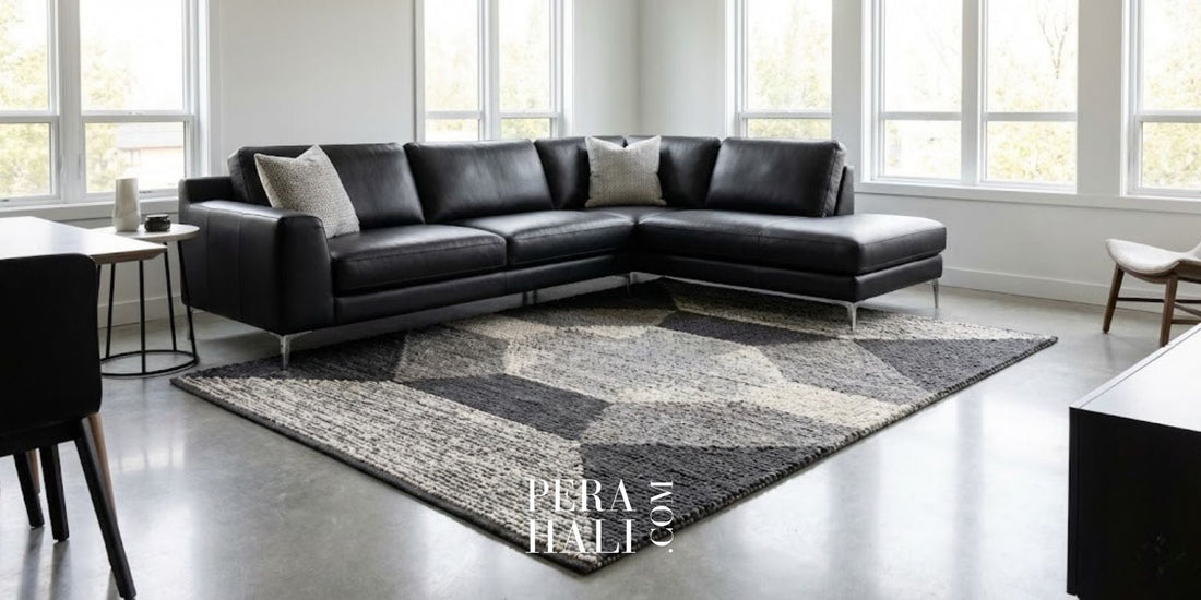 Siyah Koltuk ile Uyumlu Halı Renkleri Modern ve Şık Dekorasyon Fikirleri