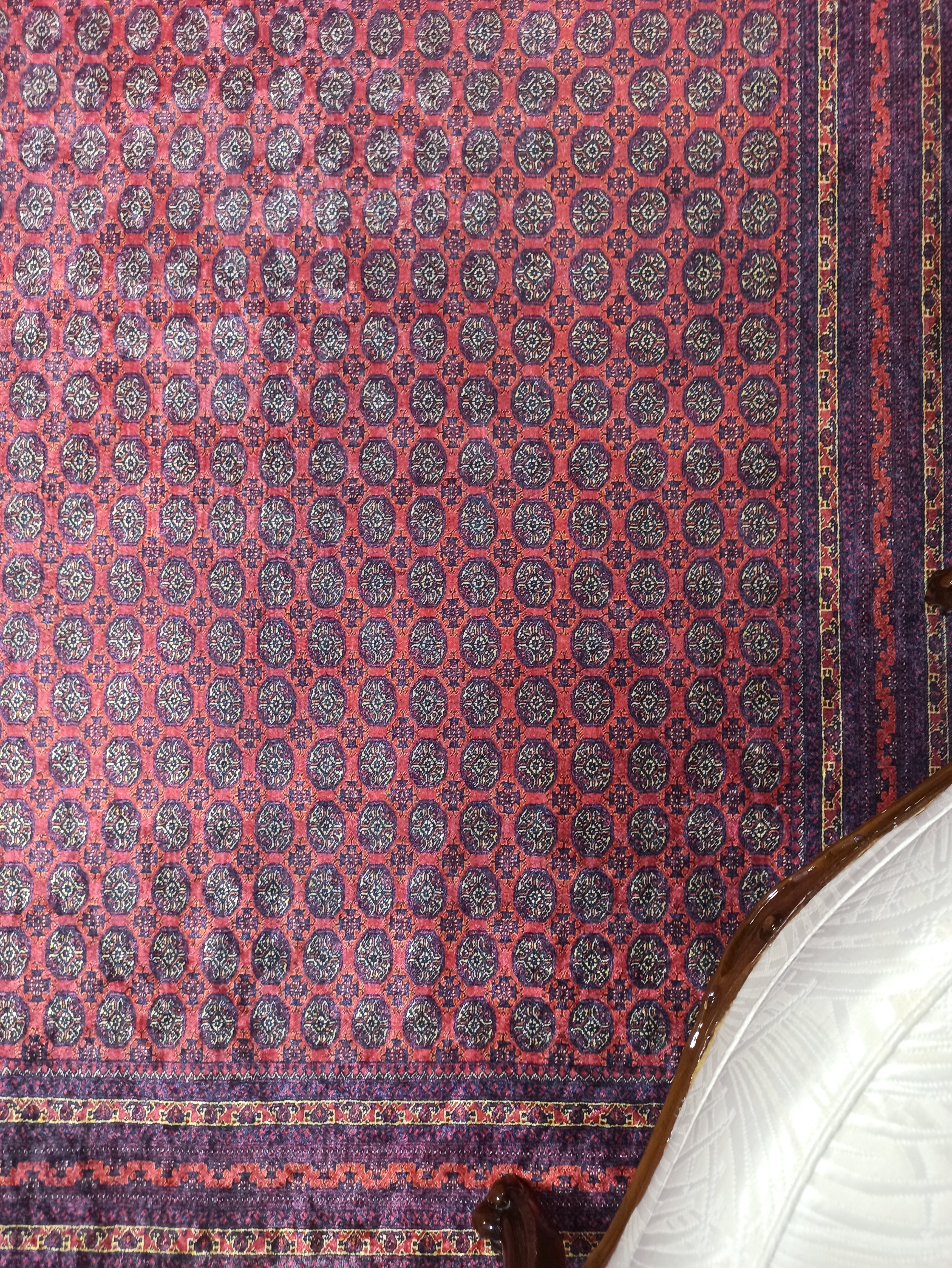 Pale Orange Beige Geometric Patterned Anatolian Kilim Carpet