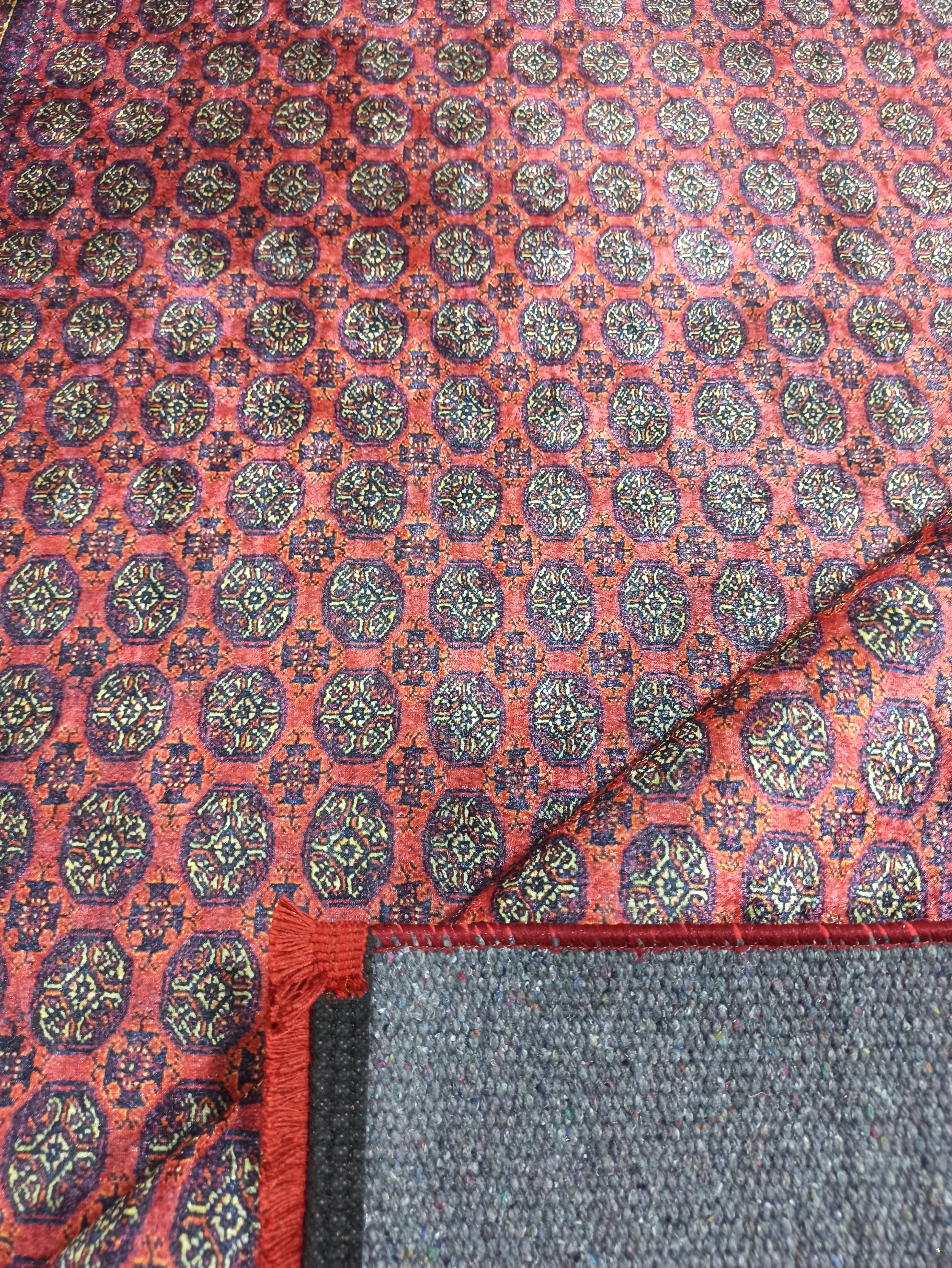 Pale Orange Beige Geometric Patterned Anatolian Kilim Carpet