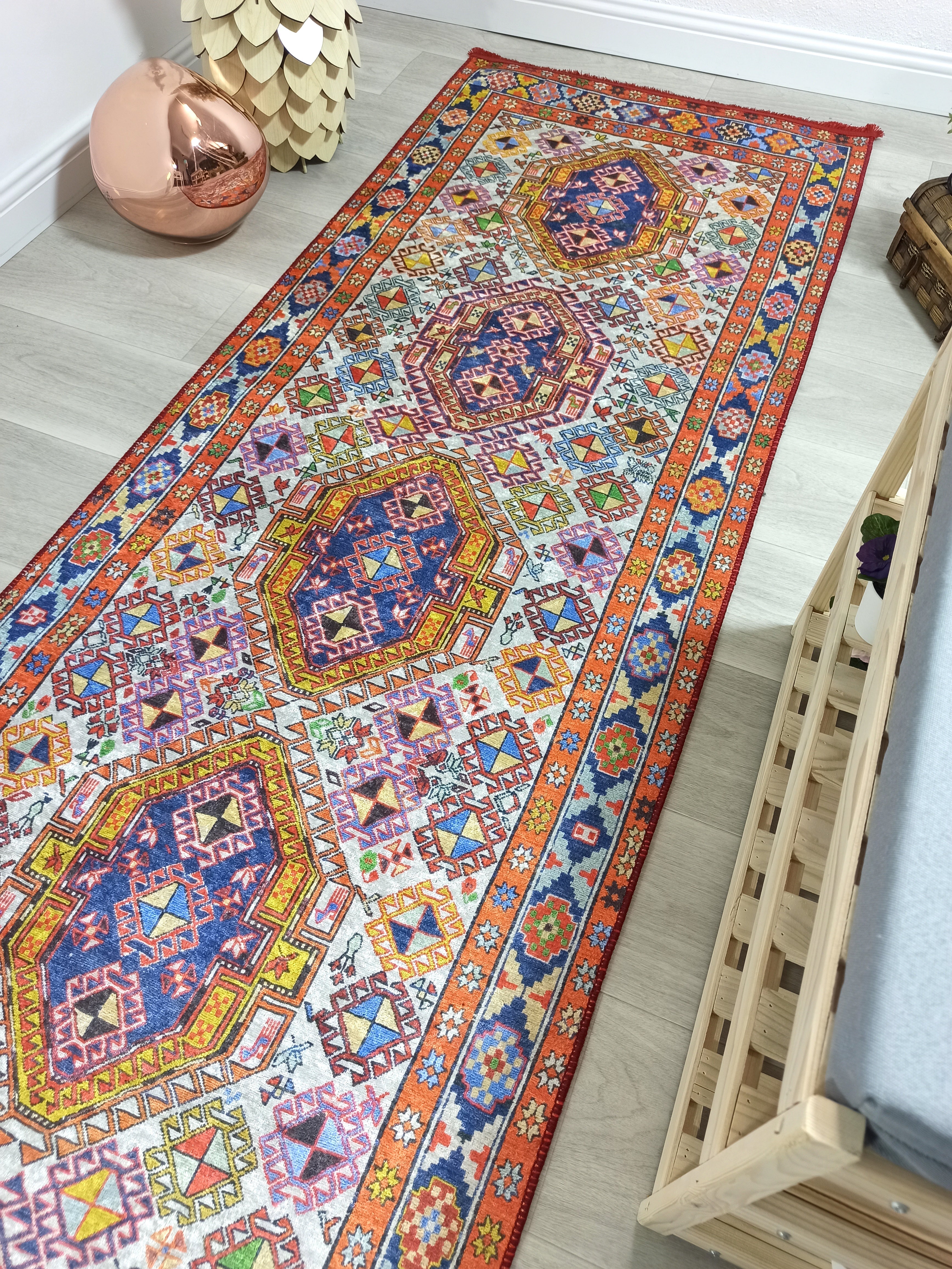İran Doğal Bej Renkli Vintage Halı - Pera Halı
