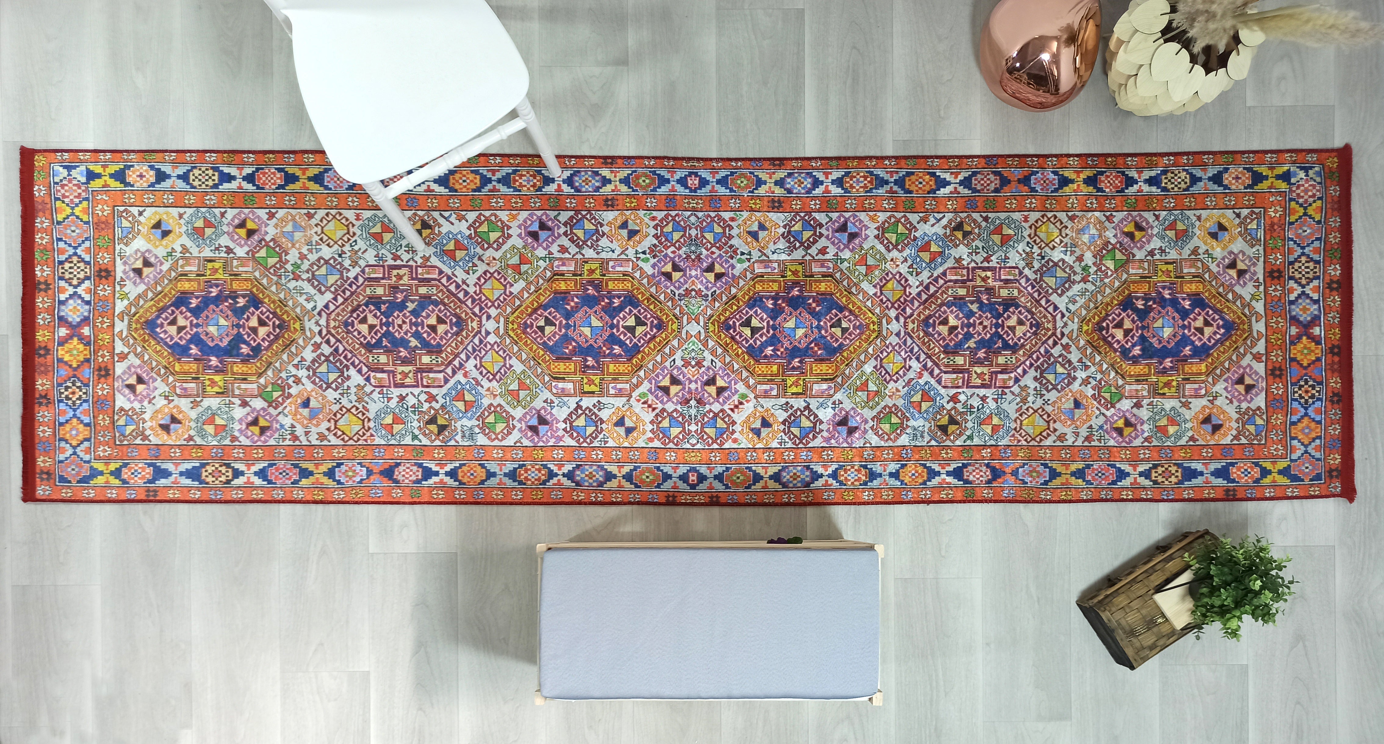 İran Doğal Bej Renkli Vintage Halı - Pera Halı