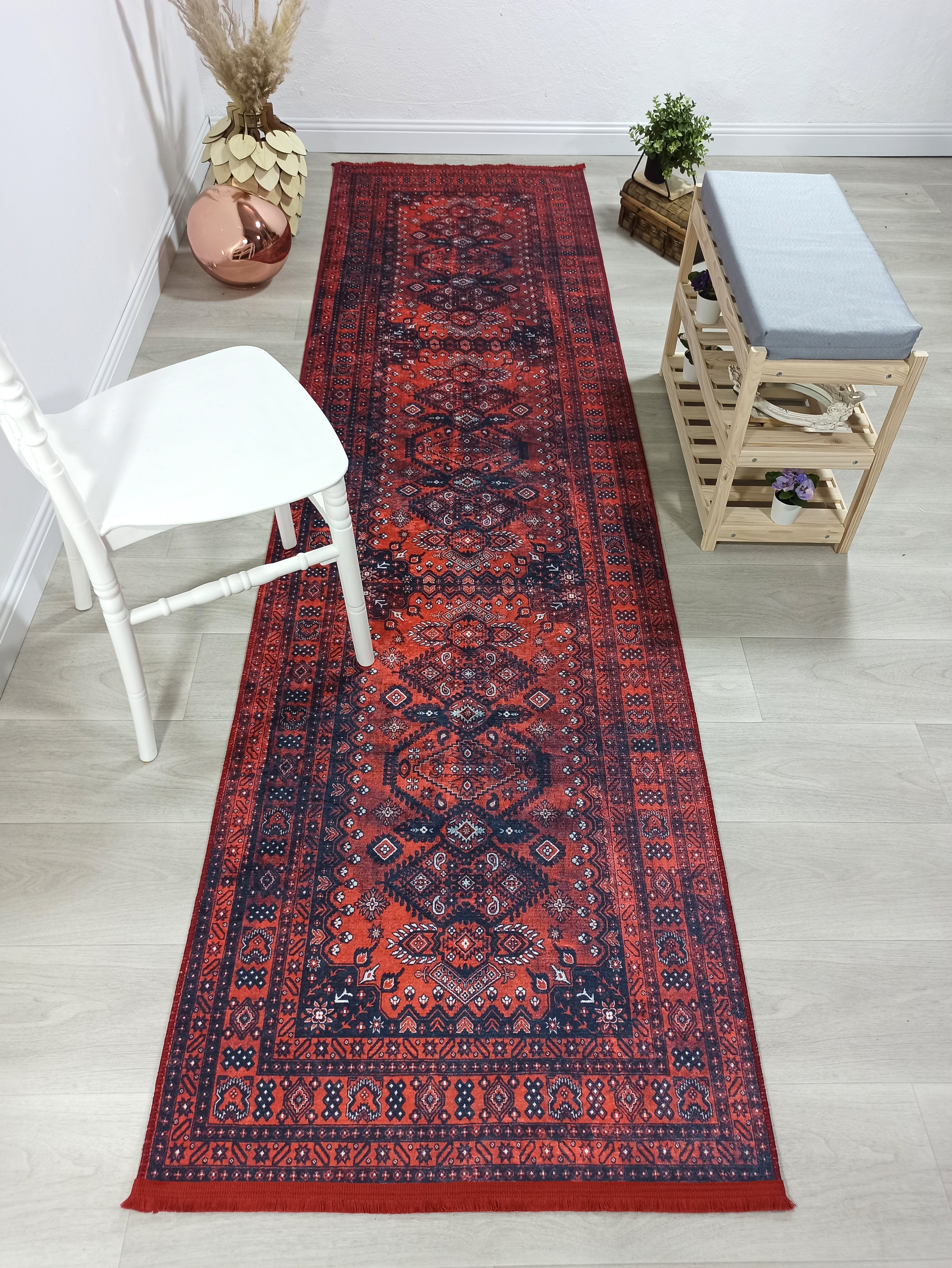 Uşak Madalyon Bordo Kızıl Halı - Pera Halı
