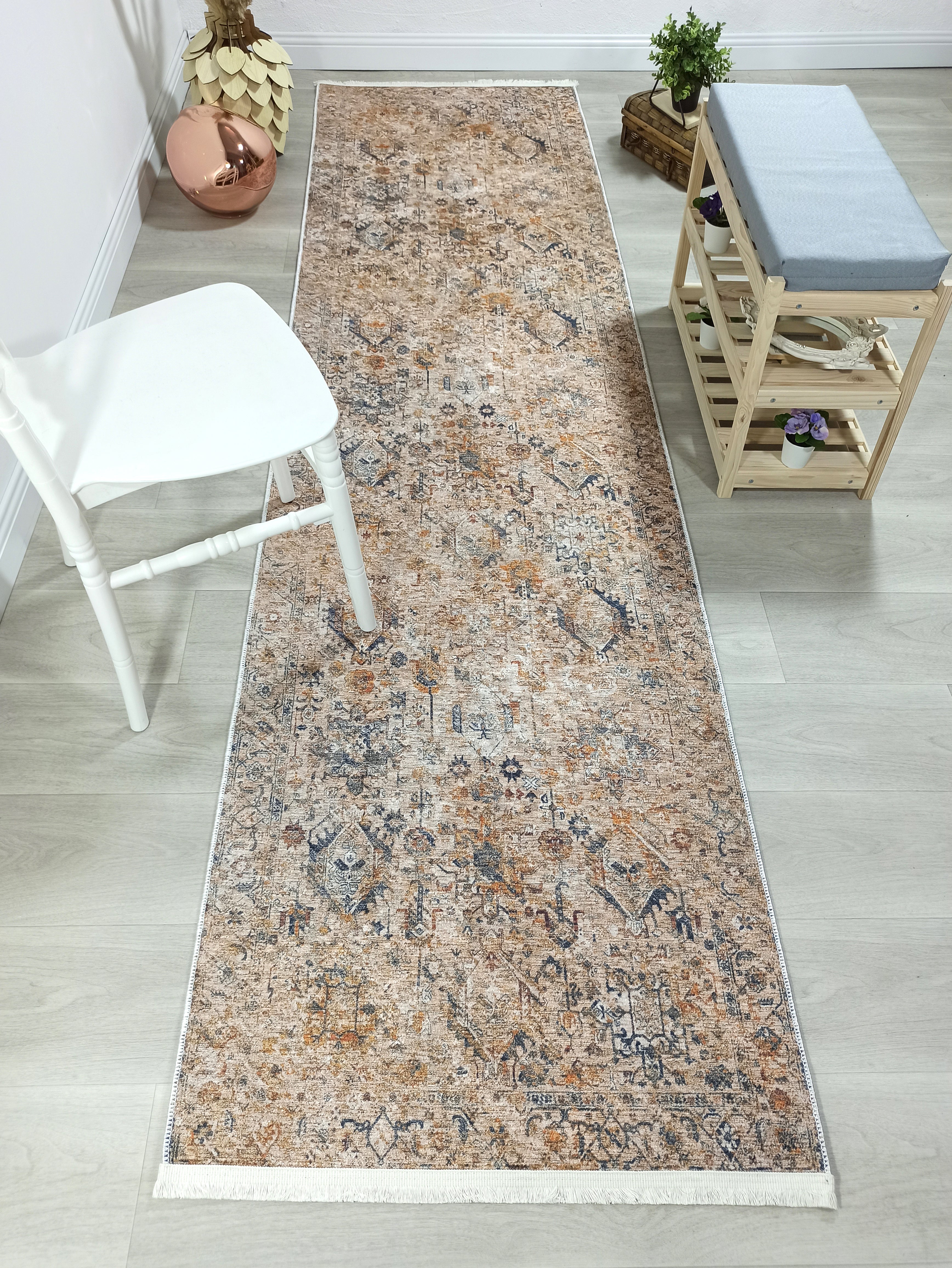 İran Kahverengi Bej Vintage Halı - Pera Halı