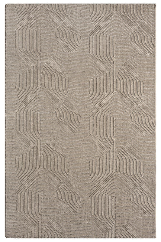 Earth Beige Modern Non-Slip Based Short Pile Washable Carpet