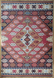 Gray Geometric Patterned Vintage Carpet - CLEARANCE - 12448OU