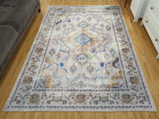 Gray Geometric Patterned Vintage Carpet - CLEARANCE - 12791OU