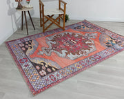 Gray Geometric Patterned Vintage Carpet - CLEARANCE - 15008KOU