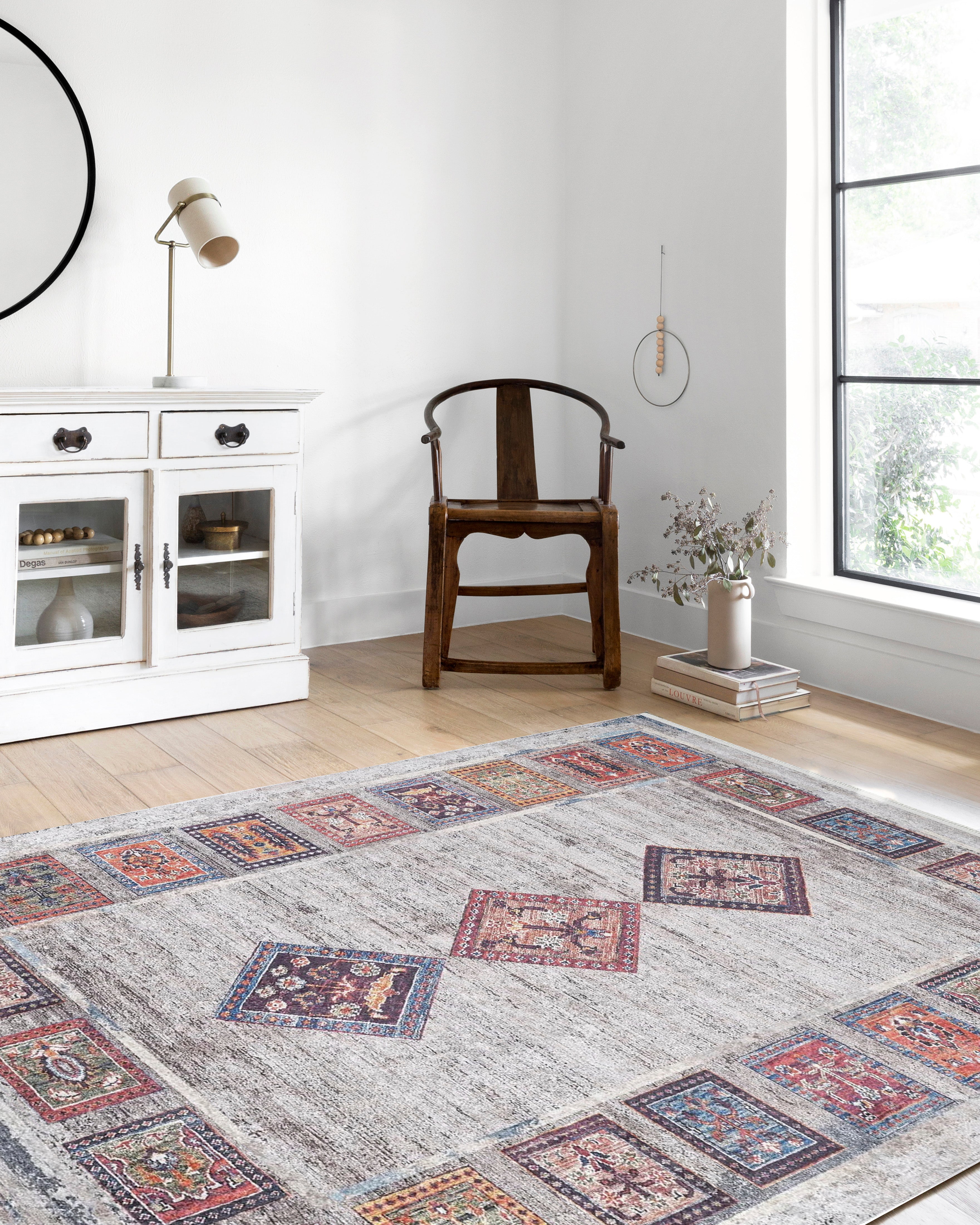 Antik Bohem Geometrik Desenli Halı - Pera Halı