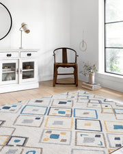 Fas Tarzı Kırmızı Geometrik Desenli Bohem Kilim Halı - Pera Halı