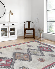 Fas Kırmızı Gri Kilim Halı - Pera Halı
