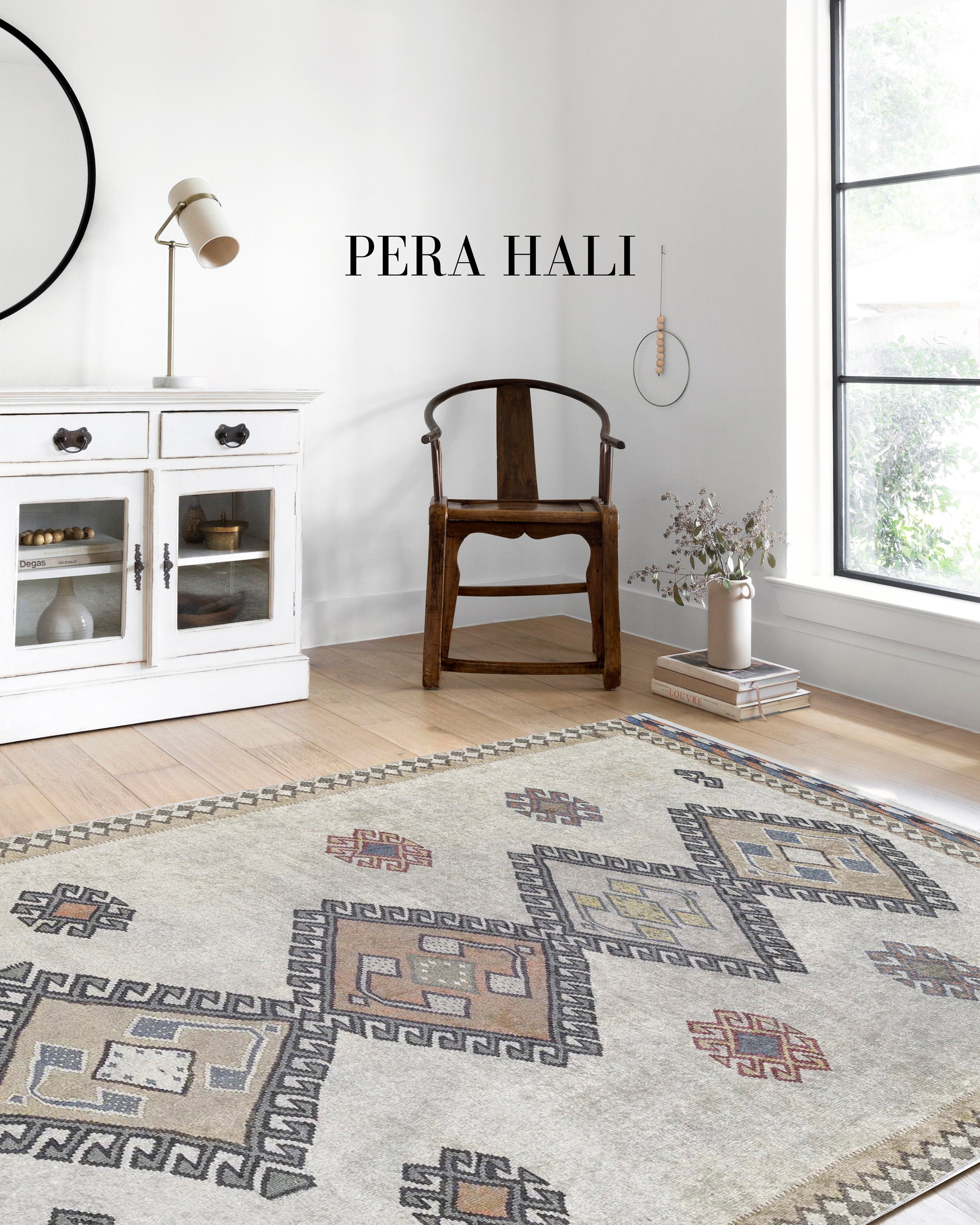 Fas Bej Gri Kilim Halı