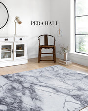 Mermer Gri Modern Halı