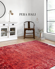 Brown Beige Geometric Antique Art Deco Rug