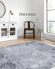 Açık Gri Vintage Halı