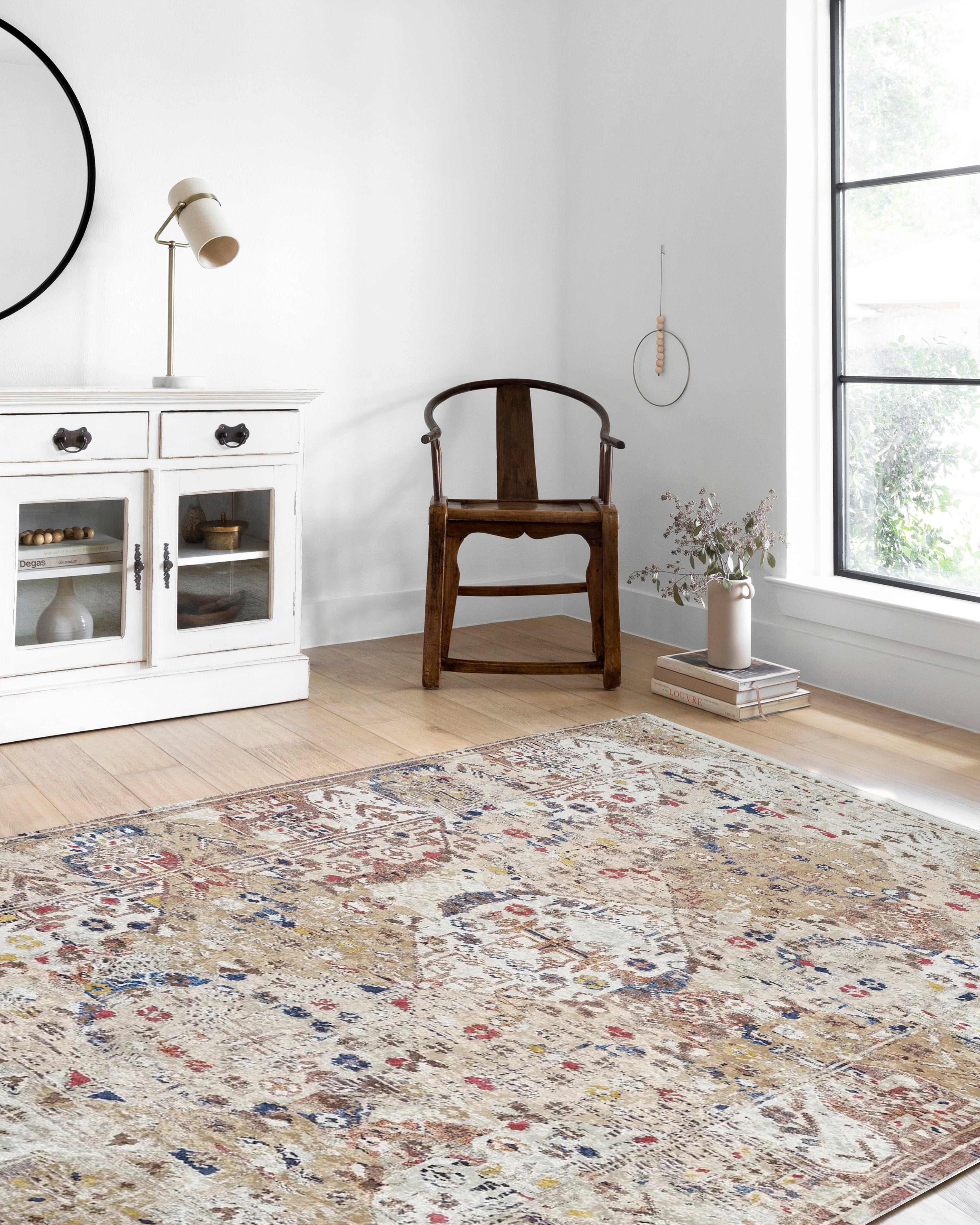 Pembe Bej Bohem Modern Kilim Halı - Pera Halı