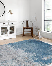 Okyanus Mavisi Tonlarda Geçişli Mozaik Halı