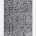 Moderner Teppich mit ethnischem Muster in Grau und Anthrazit