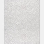 Beyaz Etnik Desenli Modern Halı - OTRPMK04