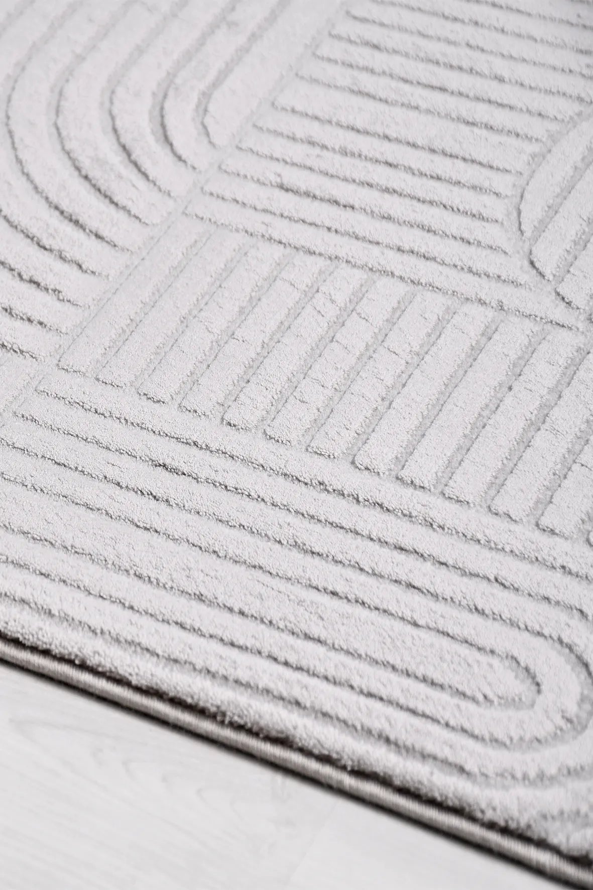 Gri Art Deco Modern Halı