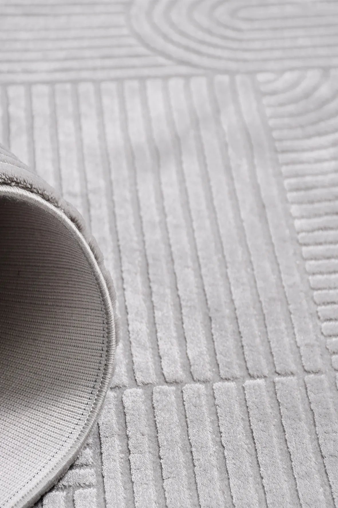 Gri Art Deco Modern Halı