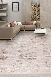 Krem ve Bakır Tonlu Modern Halı