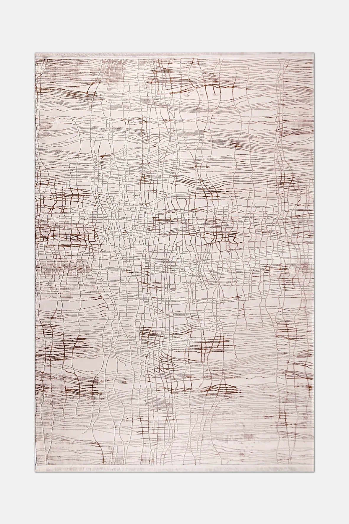 Krem ve Bakır Tonlu Modern Halı