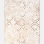 Krem ve Bej Ogee Desenli Vintage Halı - OTRP14559