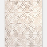 Krem ve Vizon Kafes Desenli Halı - OTRP14568