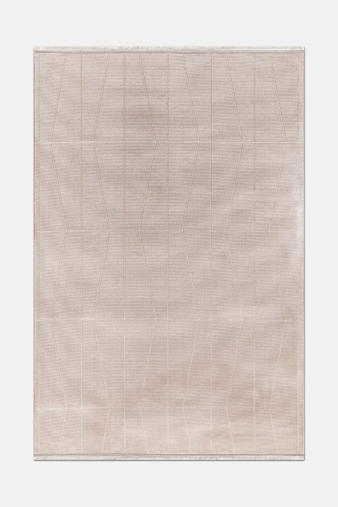 Bej ve Vizon Çizgisel Halı