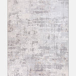 Gri ve Krem Abstract Soyut Eskitme Desenli Halı - OTRP7824A