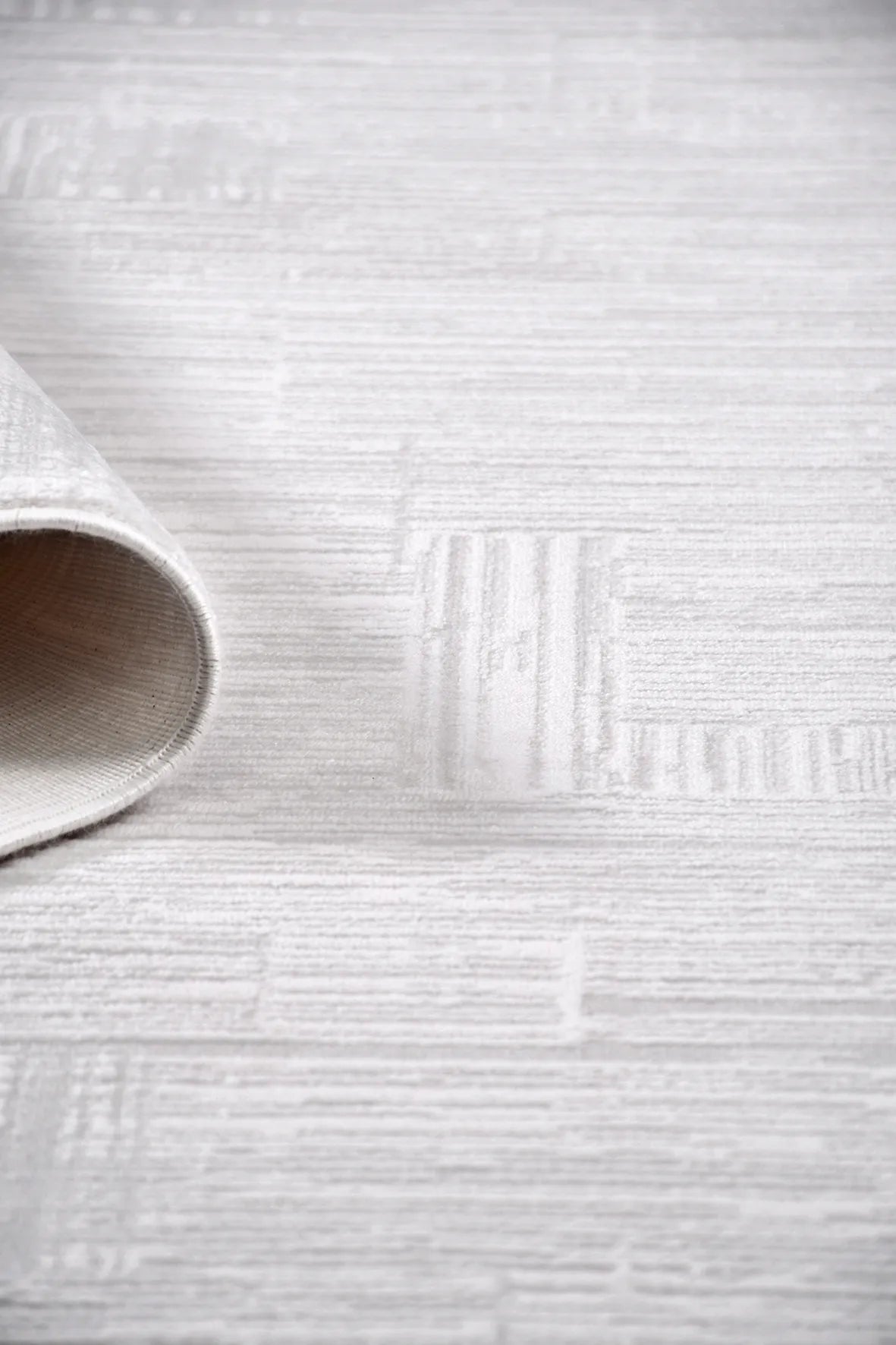 Bej ve Beyaz Minimalist Halı