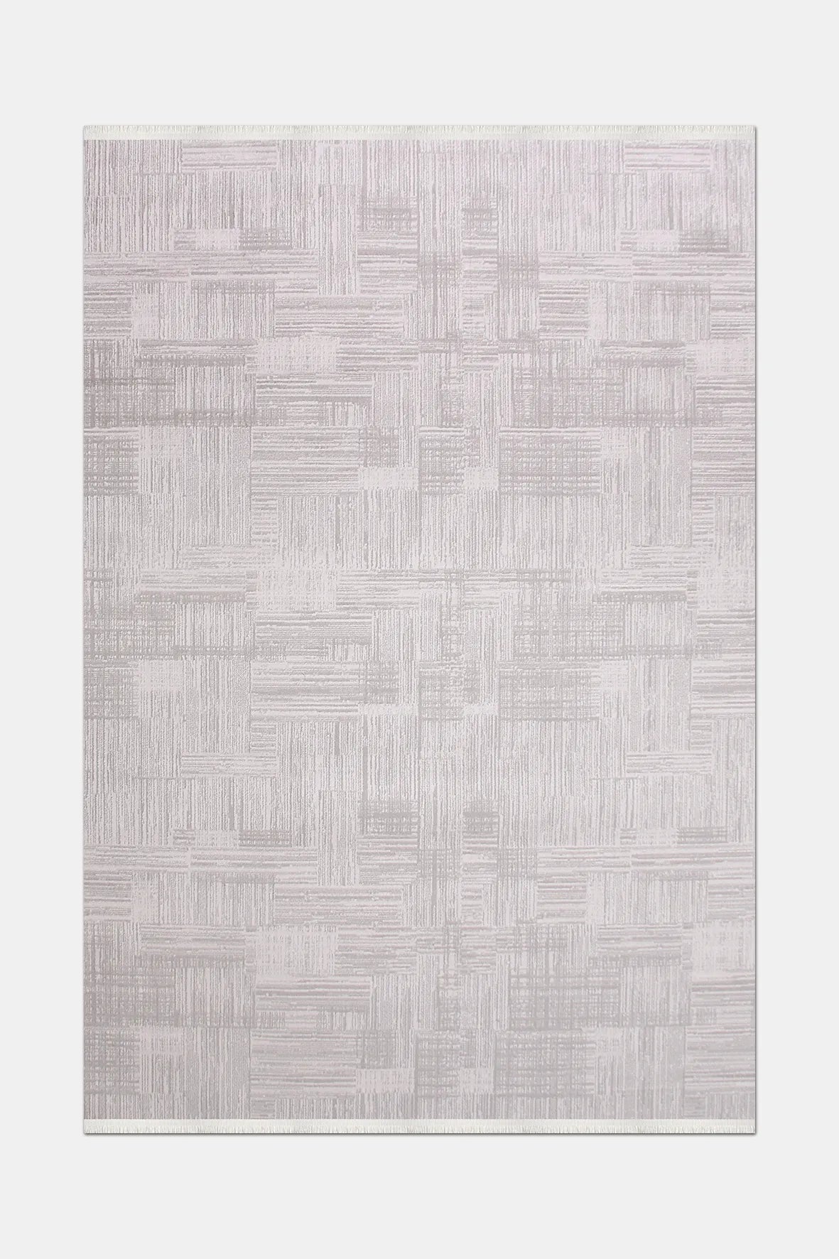 Bej ve Beyaz Minimalist Halı