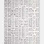 Gri ve Bej Geometrik Modern Halı - OTRP17258