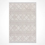 Bej Etnik Baklava Desenli Sisal Görünümlü Halı - OTRPBR009