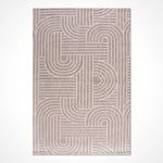 Moderner Teppich mit Labyrinthmuster in Mink-Optik