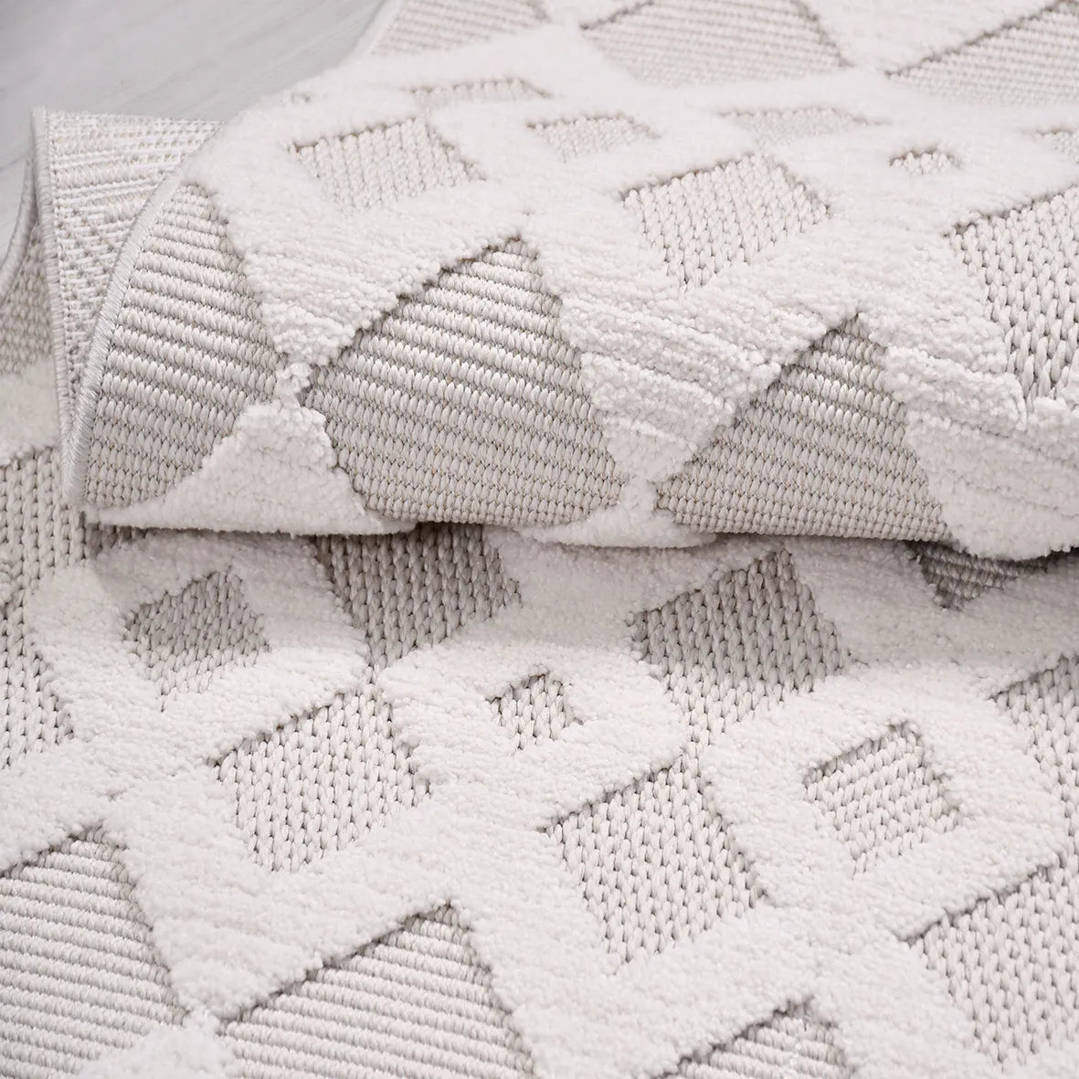 MASAL-Beyaz/Bej- Özel Ölçü- Oturma Odası, Koridor, Yatak Odası Halısı- Robot Süpürgeye Uyumlu-Kolay Temizlenebilir- Uygun Fiyat