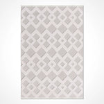 Ekru Geometrik Baklava Kabartma Dokulu Halı - OTRPPL03K