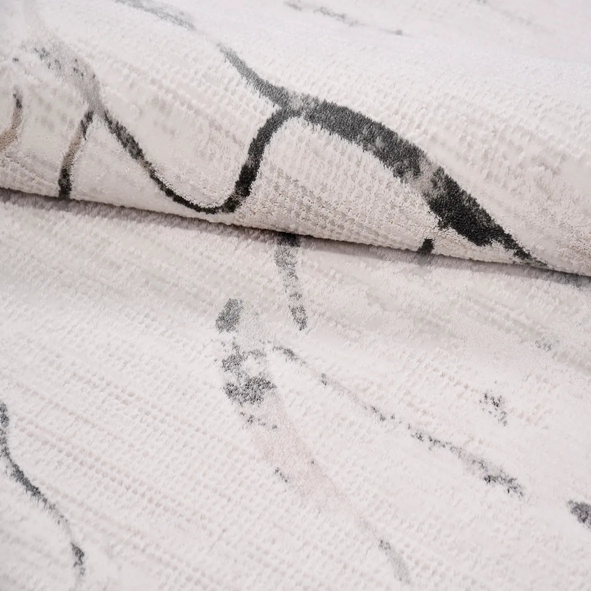 BONAPARTE-Krem/Siyah- Özel Ölçü-Salon , Oturma Odası ve Koridor Halısı-Robot Süpürge Uyumlu-Kolay Temizlenebilir-Uygun Fiyat