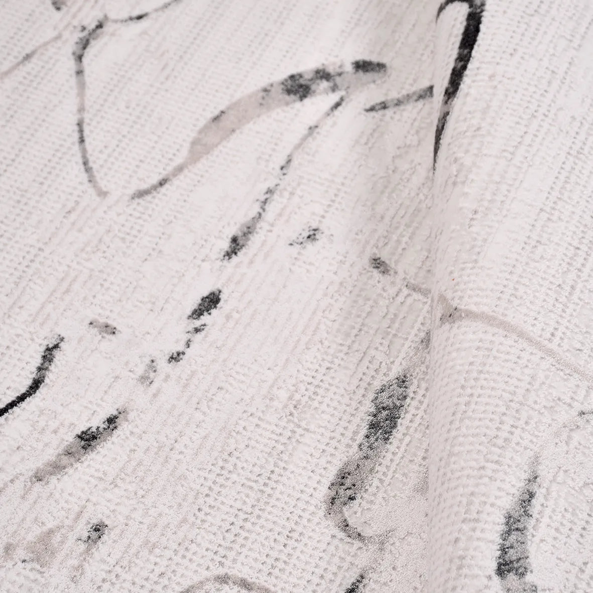 BONAPARTE-Krem/Siyah- Özel Ölçü-Salon , Oturma Odası ve Koridor Halısı-Robot Süpürge Uyumlu-Kolay Temizlenebilir-Uygun Fiyat