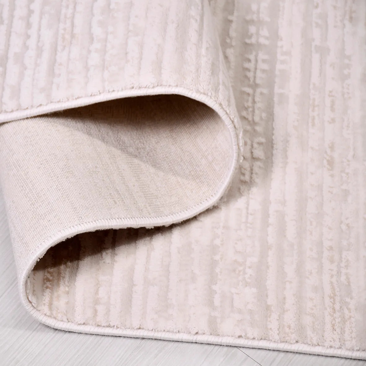 BONAPARTE-Krem/Vizon- Özel Ölçü-Salon , Oturma Odası ve Koridor Halısı-Robot Süpürge Uyumlu-Kolay Temizlenebilir-Uygun Fiyat