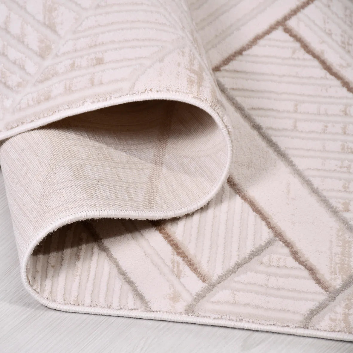 BONAPARTE-Vizon/Krem- Özel Ölçü-Salon , Oturma Odası ve Koridor Halısı-Robot Süpürge Uyumlu-Kolay Temizlenebilir-Uygun Fiyat