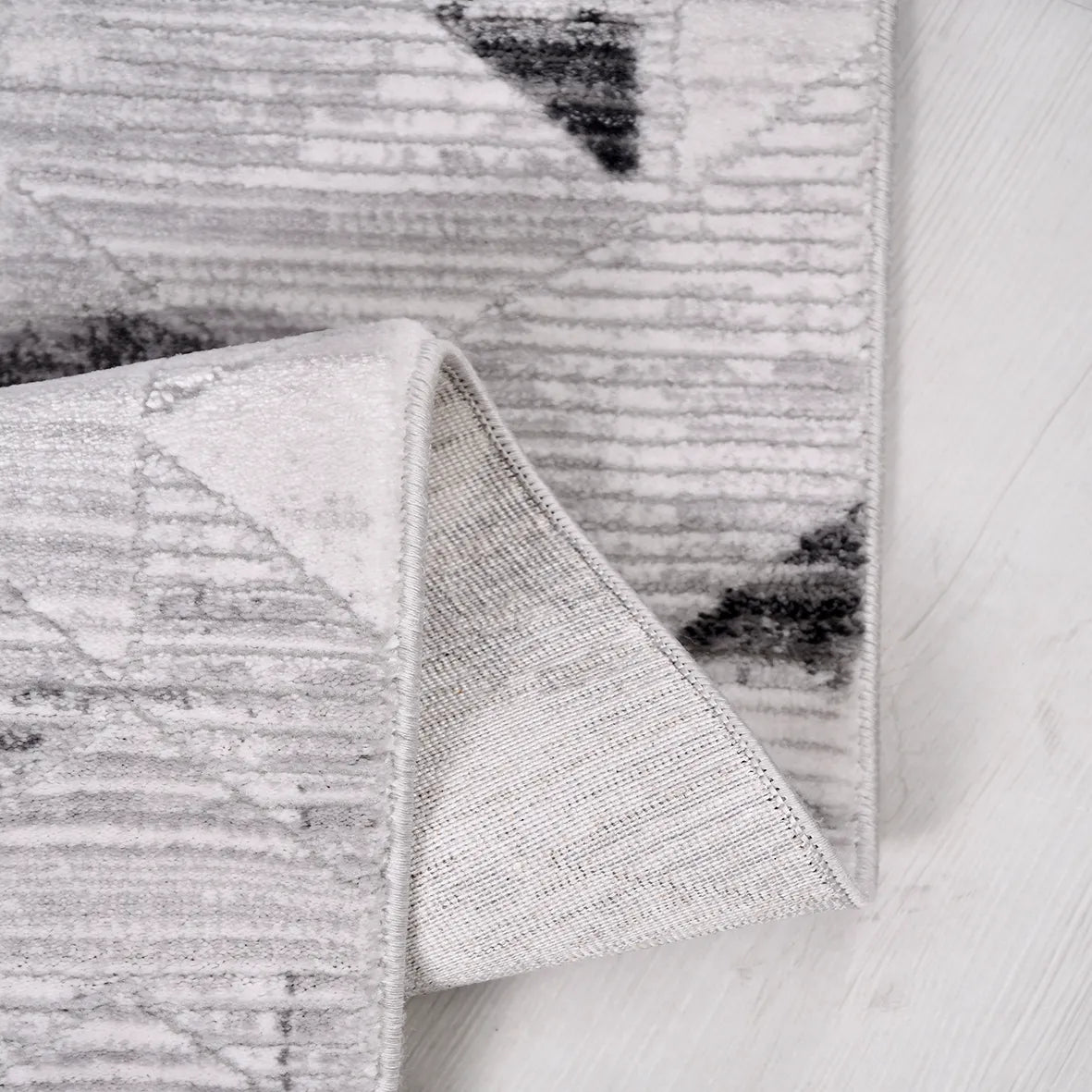 JALURA-Gri/Siyah- Özel Ölçü-Salon,Oturma Odası, Koridor Halısı-Robot Süpürgeye Uyumlu-Kolay Temizlenebilir-Uygun Fiyat