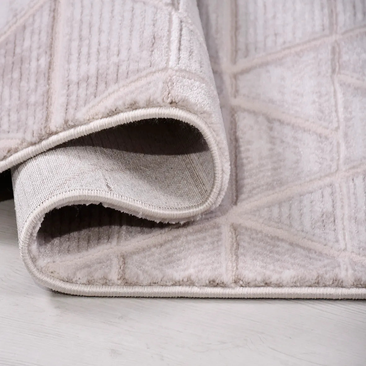 JALURA-Vizon/Krem- Özel Ölçü-Salon,Oturma Odası, Koridor Halısı-Robot Süpürgeye Uyumlu-Kolay Temizlenebilir-Uygun Fiyat