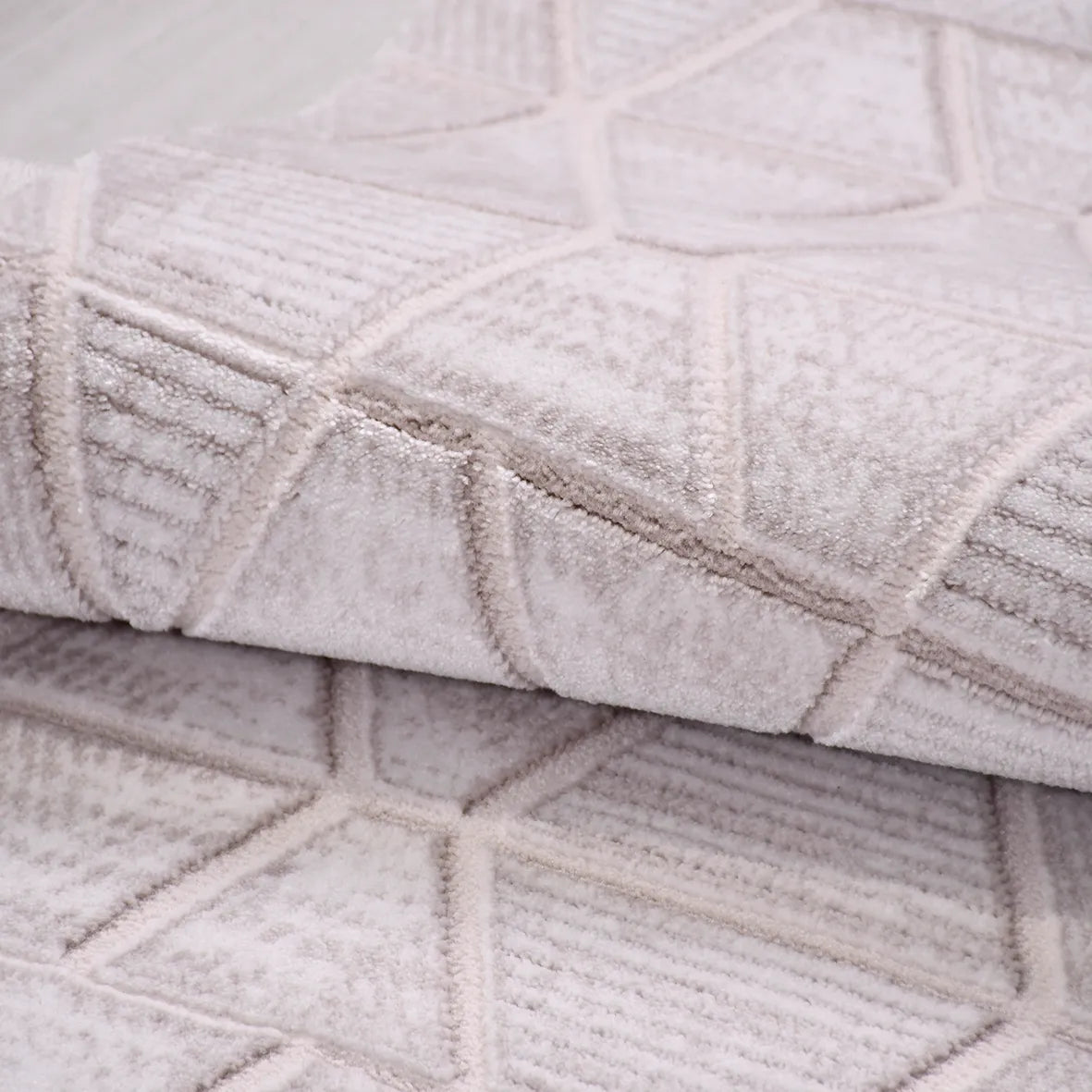 JALURA-Vizon/Krem- Özel Ölçü-Salon,Oturma Odası, Koridor Halısı-Robot Süpürgeye Uyumlu-Kolay Temizlenebilir-Uygun Fiyat