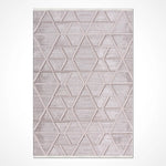 Geometrischer Teppich in Mink Cream