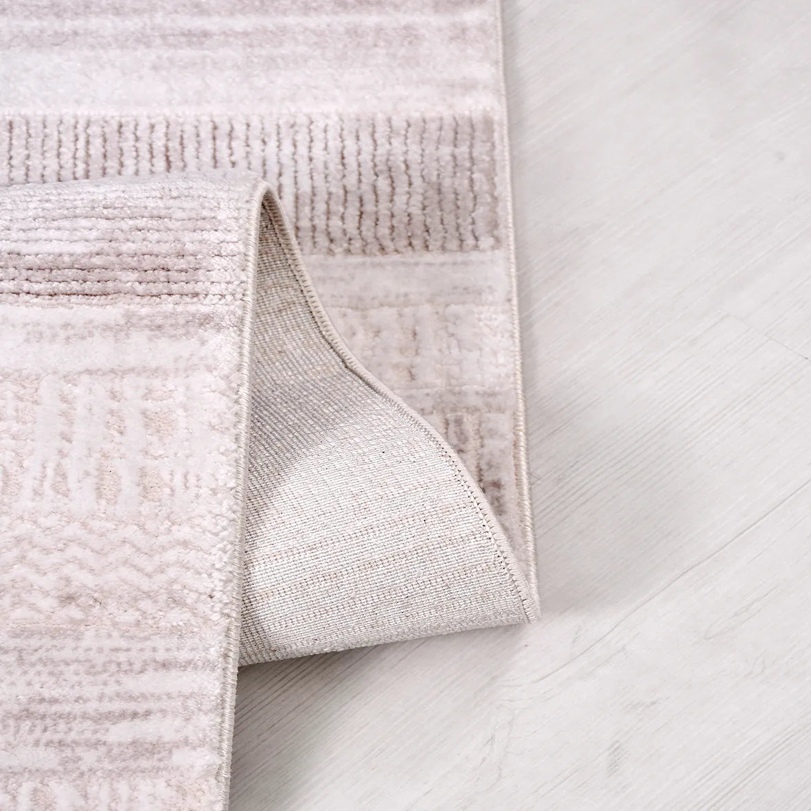 JALURA-Vizon/Bej- Özel Ölçü-Salon,Oturma Odası, Koridor Halısı-Robot Süpürgeye Uyumlu-Kolay Temizlenebilir-Uygun Fiyat