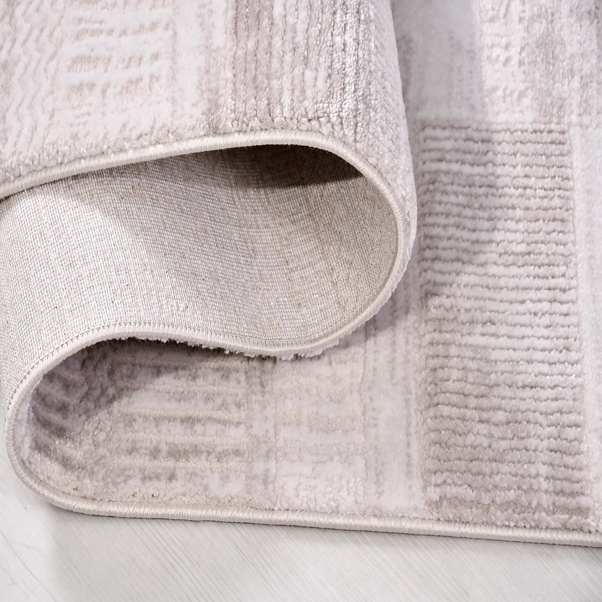 JALURA-Vizon/Bej- Özel Ölçü-Salon,Oturma Odası, Koridor Halısı-Robot Süpürgeye Uyumlu-Kolay Temizlenebilir-Uygun Fiyat