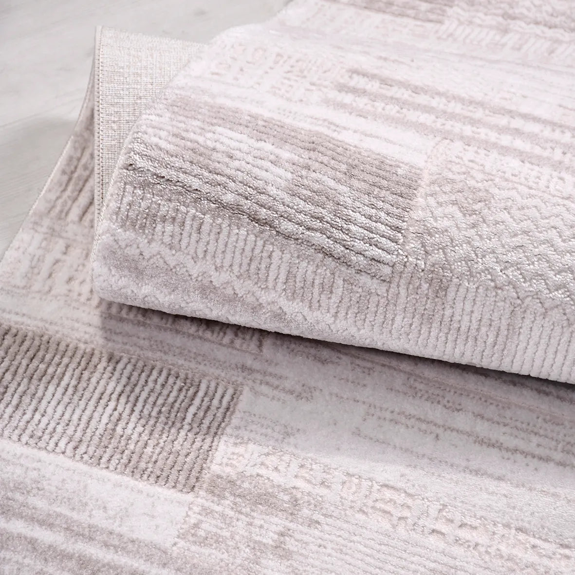 JALURA-Vizon/Bej- Özel Ölçü-Salon,Oturma Odası, Koridor Halısı-Robot Süpürgeye Uyumlu-Kolay Temizlenebilir-Uygun Fiyat