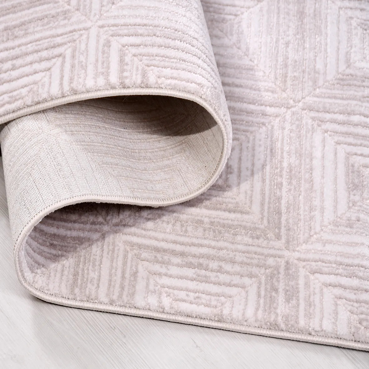 JALURA-Vizon/Beyaz- Özel Ölçü-Salon,Oturma Odası, Koridor Halısı-Robot Süpürgeye Uyumlu-Kolay Temizlenebilir-Uygun Fiyat